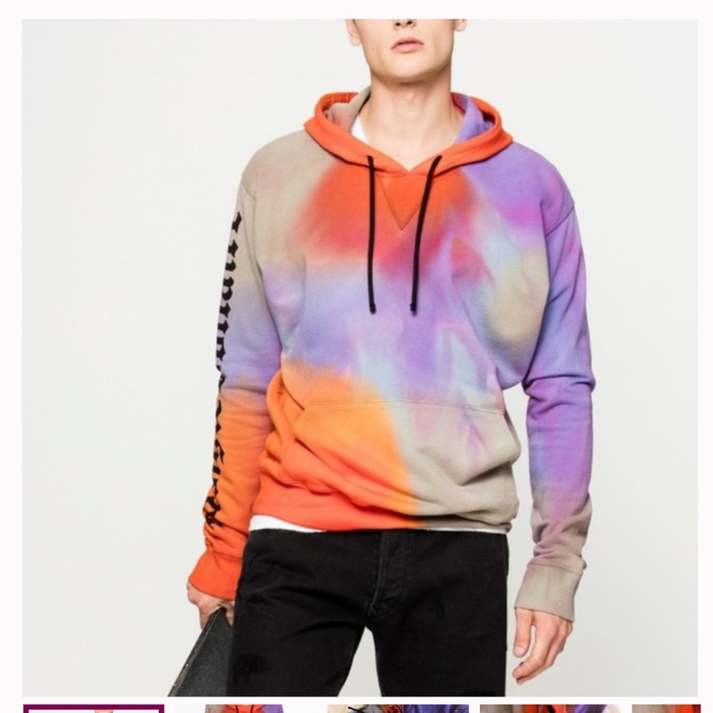 NWT Zadig and Voltaire Men's Tie Dye Hoodie - Picture 2 of 5